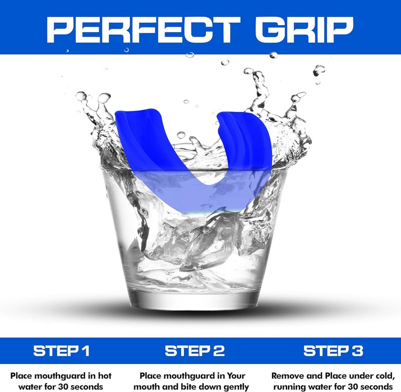 BFS IMPEX Mouth Guard Sports for Adults Best for Teeth,MMA Mouth Guard with Case for Boxing,Karate,Rugby,Football MouthGuard (Royal Blue) - Image 3